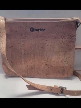 Corkor Natural Cork Crossbody Bag